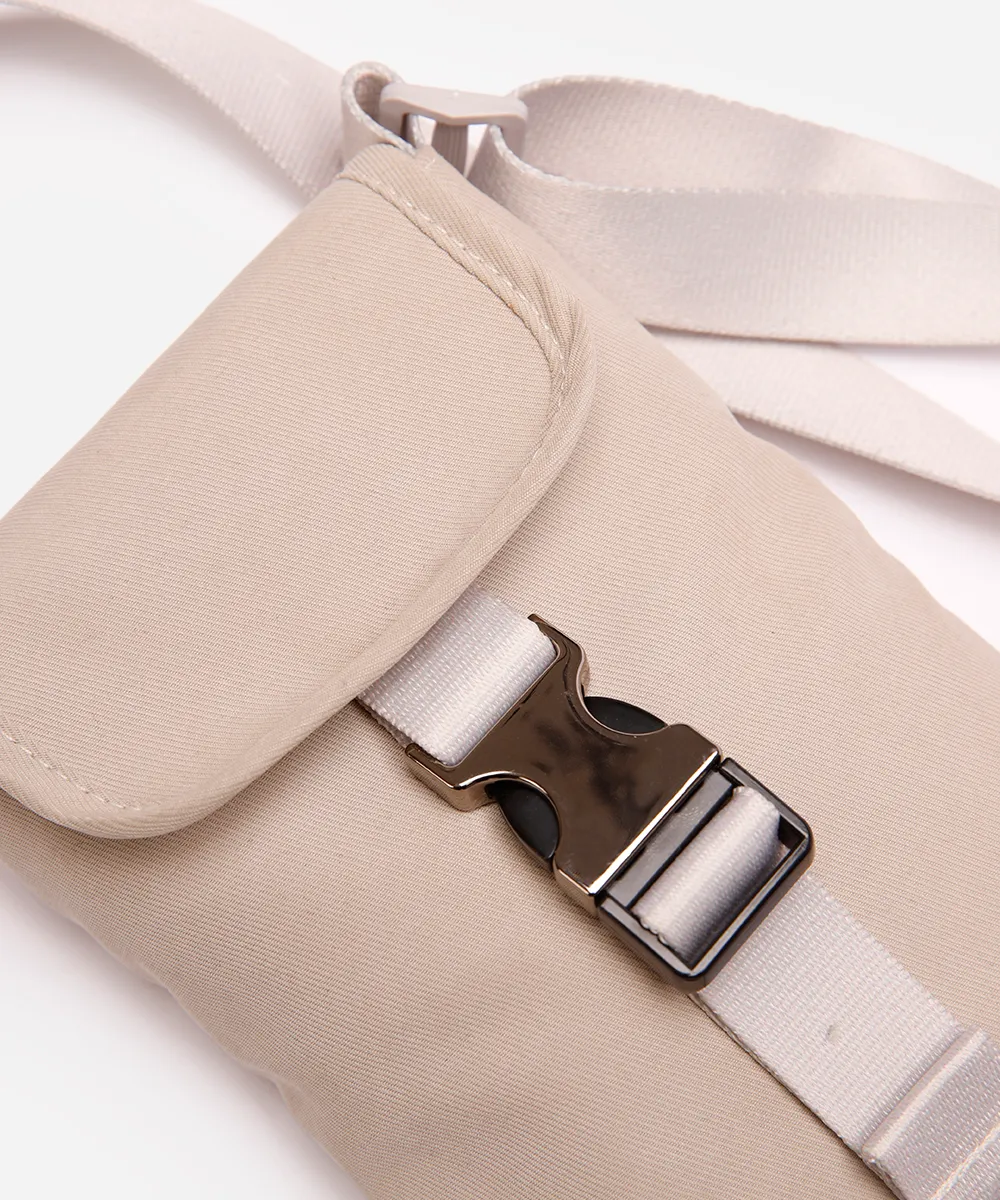 bolsa shoulder transversal bege — foto 4