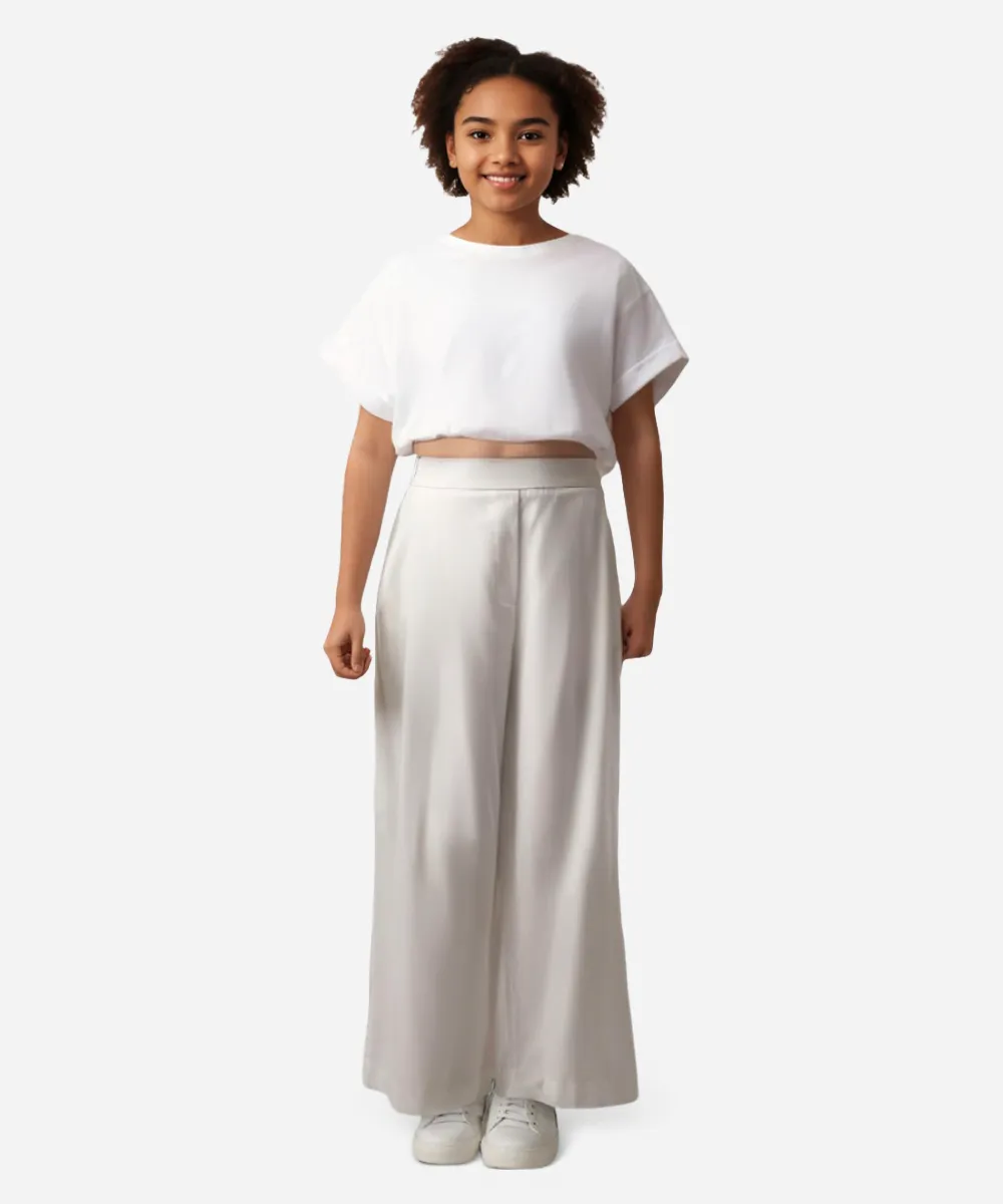 cropped de algodão juvenil balonê manga curta off white