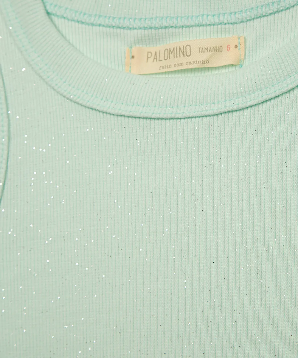 regata infantil com glitter verde — foto 3