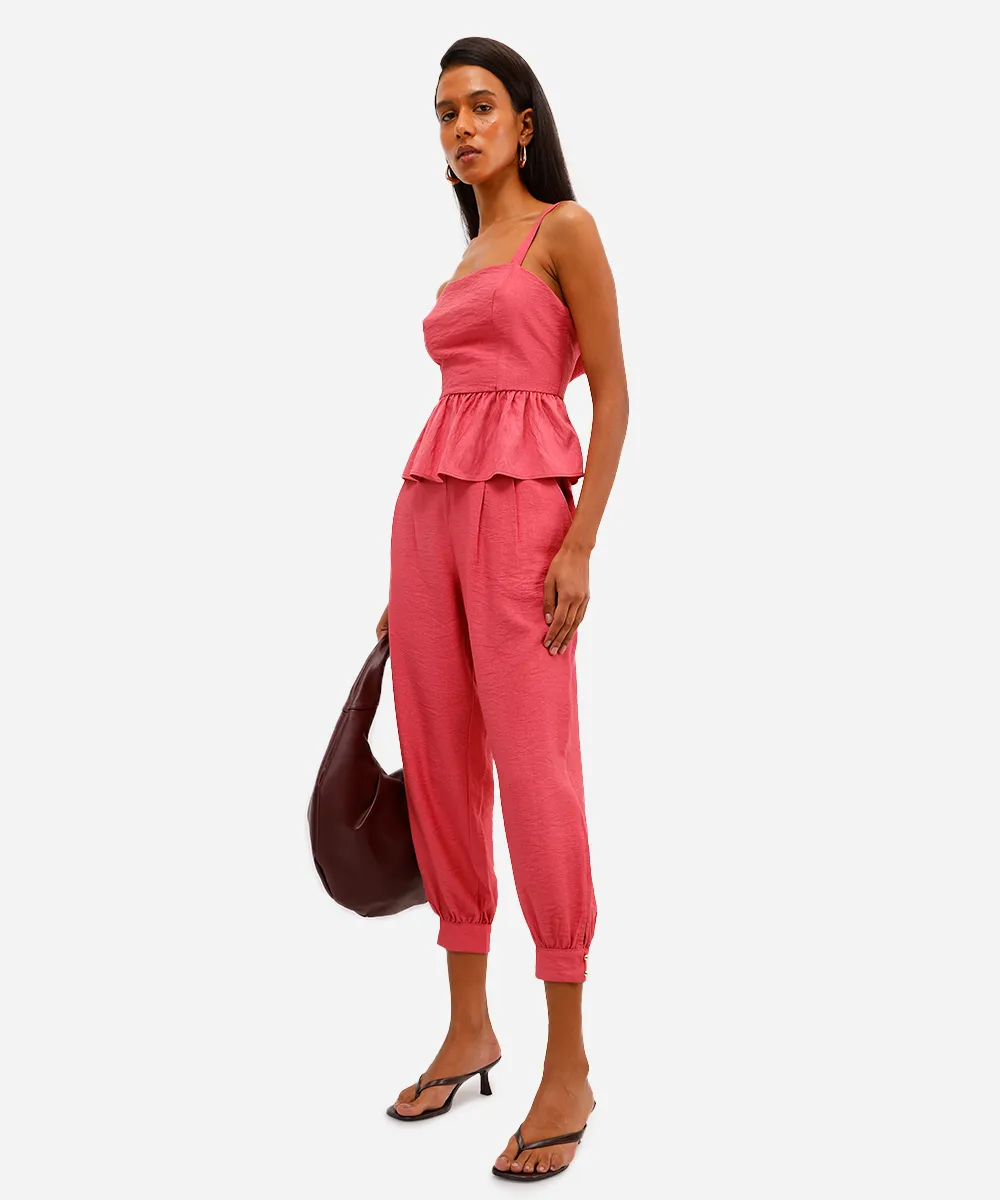 bata feminina de viscose texturizada rosa — foto 3