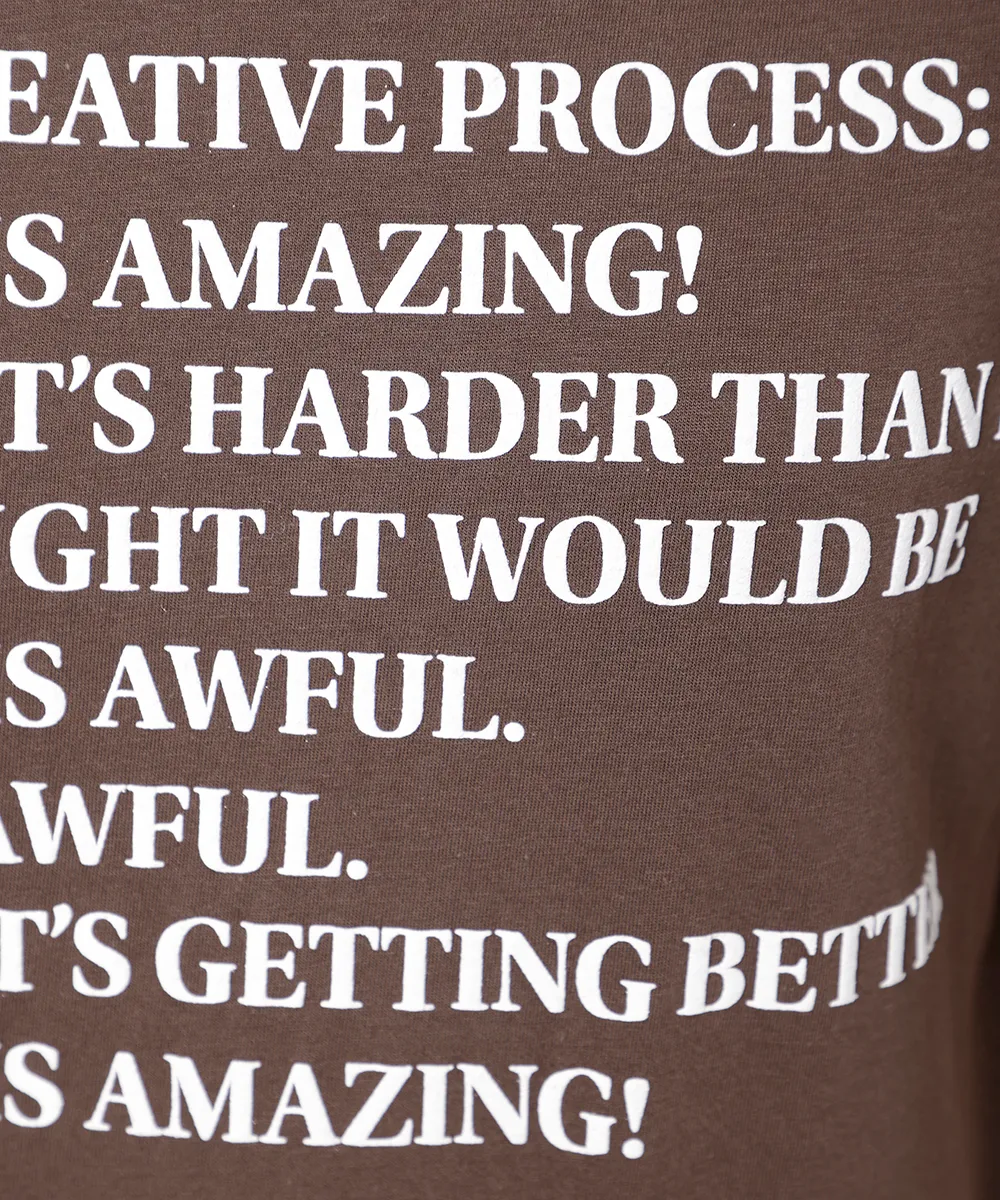 camiseta feminina de algodão estampada mindset marrom — foto 5