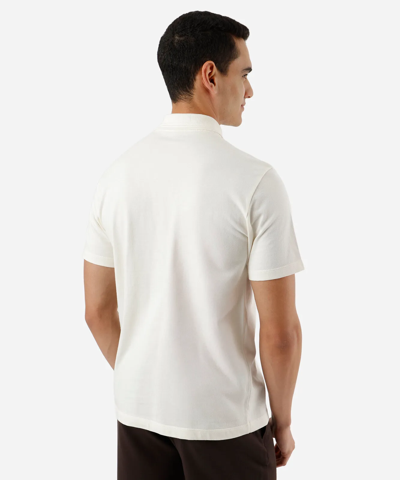 polo masculina de algodão manga curta off white — foto 2