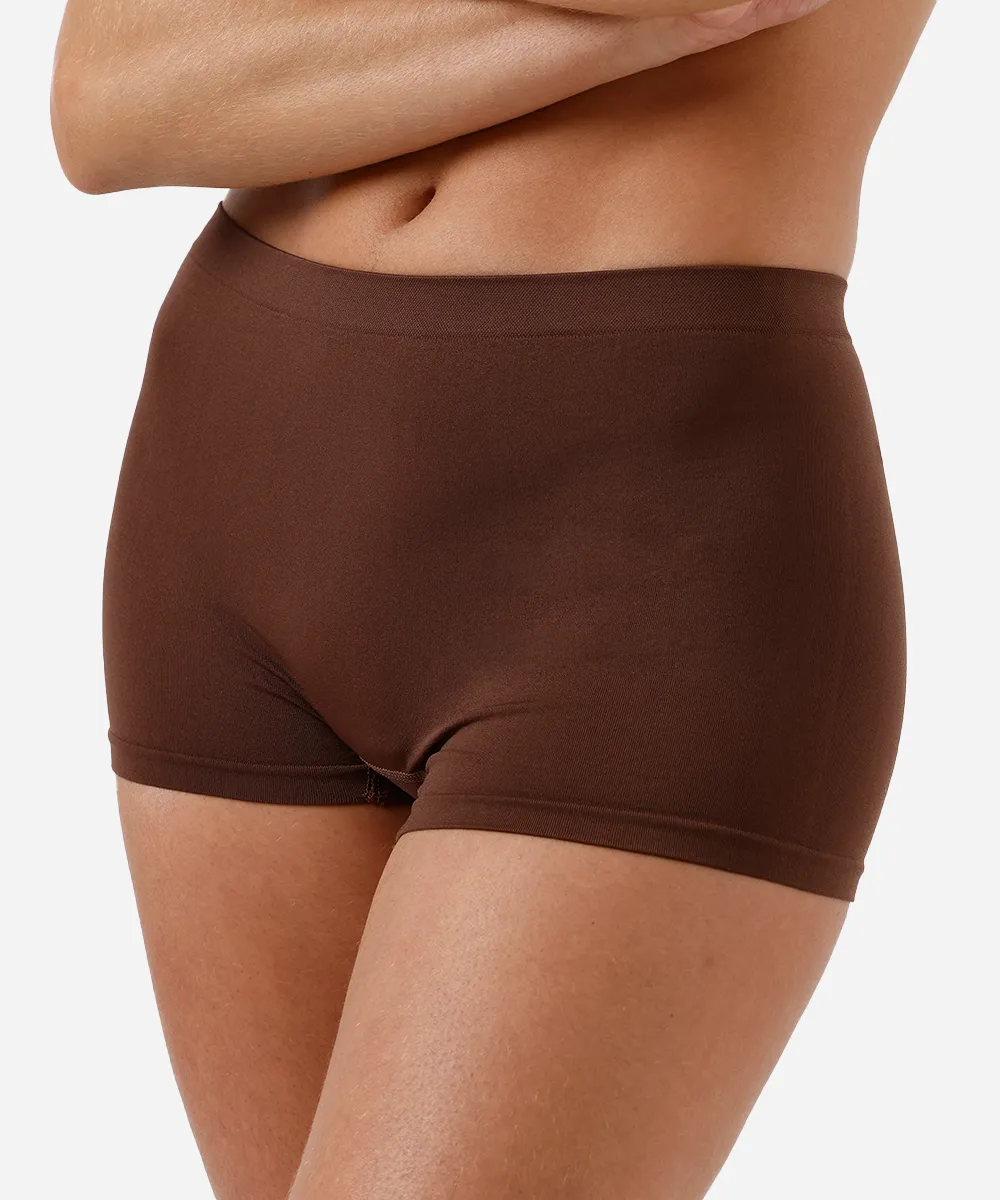kit de 2 calcinhas boyshort de poliamida sem costura colorido — foto 2