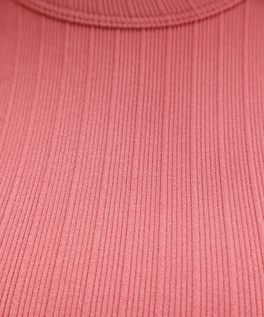 cropped feminino de poliamida canelado rosa — foto 5