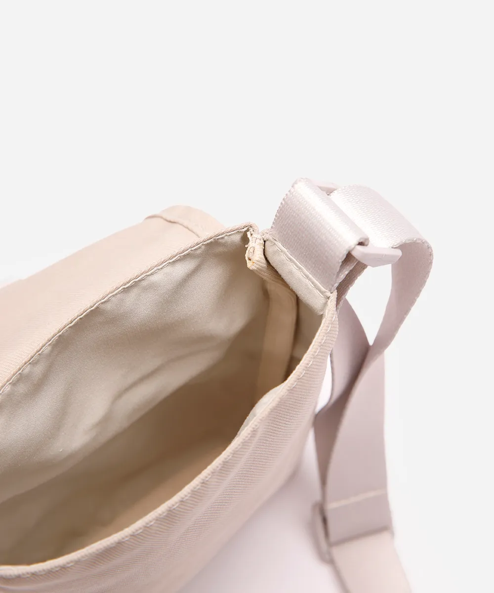 bolsa shoulder transversal bege — foto 5