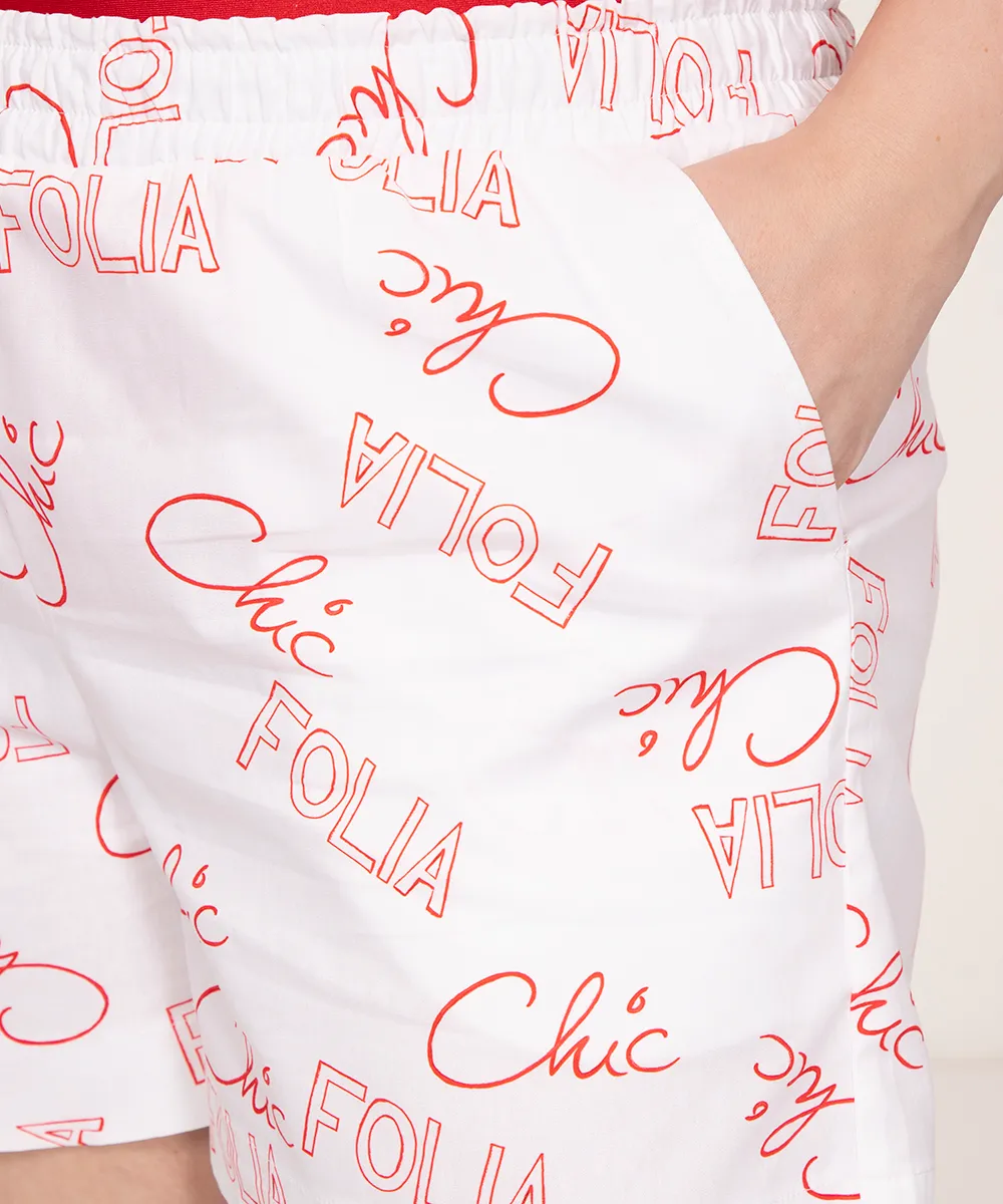 short de algodão folia chic alexia hentsch off white — foto 4