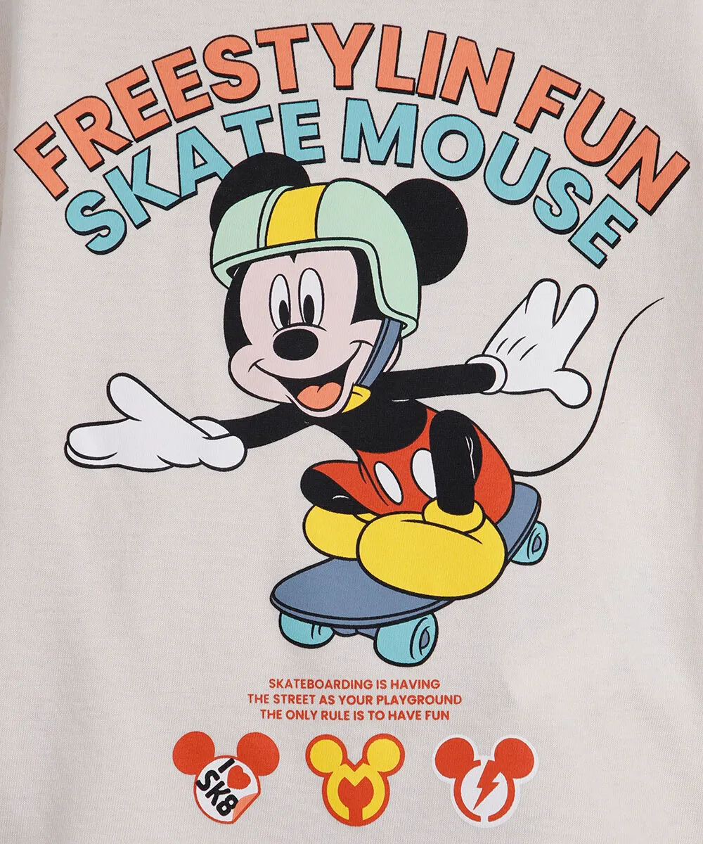 conjunto infantil de algodão mickey bege — foto 2