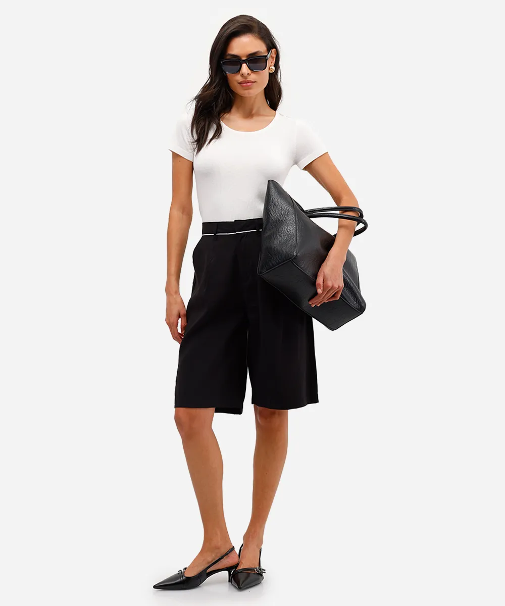 blusa baby look feminina de tricot com botões off white — foto 3