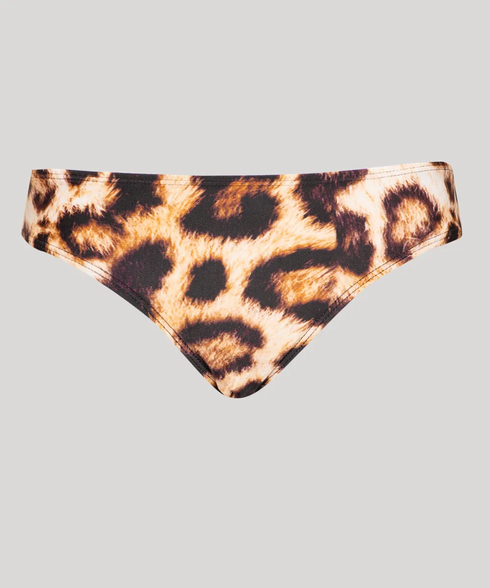 biquíni calcinha tanga estampado animal print onça proteção uv50+ além dos mares salvador preta gil marrom — foto 5