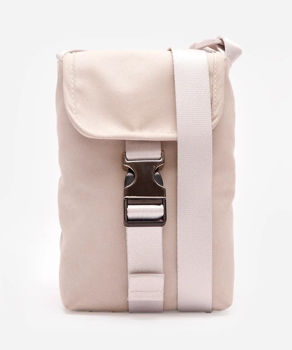 bolsa shoulder transversal bege