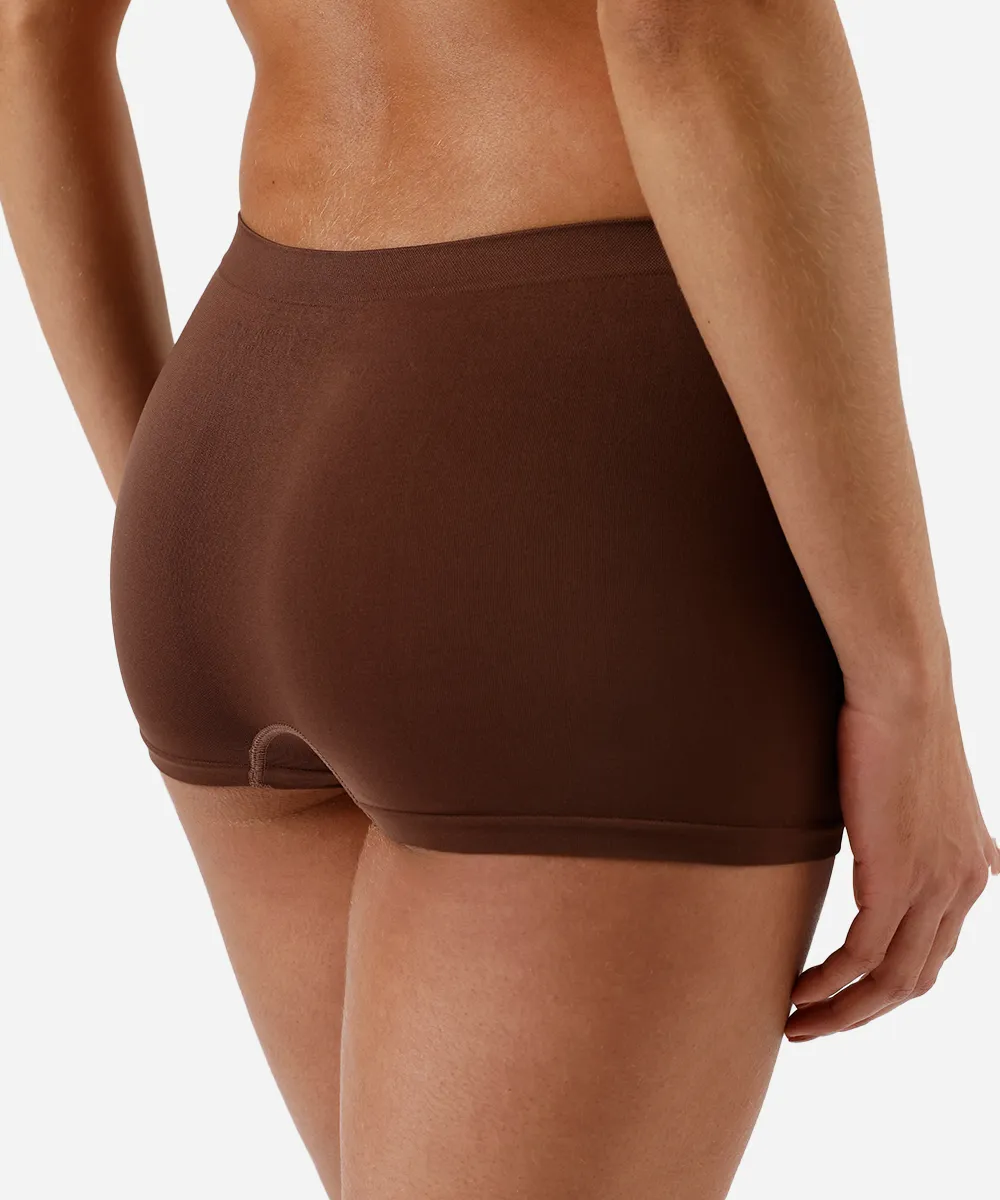 kit de 2 calcinhas boyshort de poliamida sem costura colorido — foto 3
