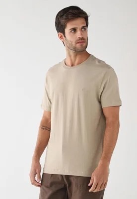 Camiseta Masculina Aramis Logo Bordado Bege — foto 6