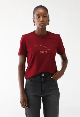 Camiseta Colcci Reta Logo Vermelha — foto 7