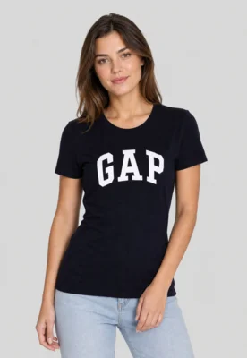 Camiseta Feminina GAP Logo Azul Marinho — foto 6