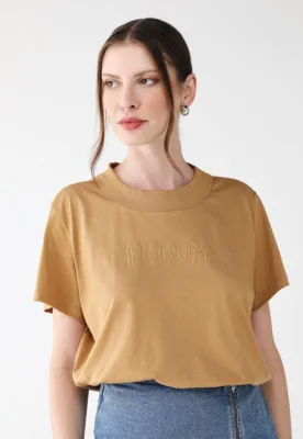 Camiseta Forum Logo Bege — foto 5