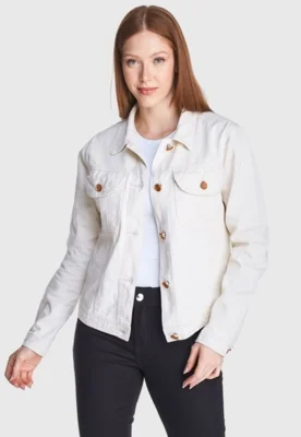 Jaqueta Feminina HNO Jeans Tradicional Off White — foto 7