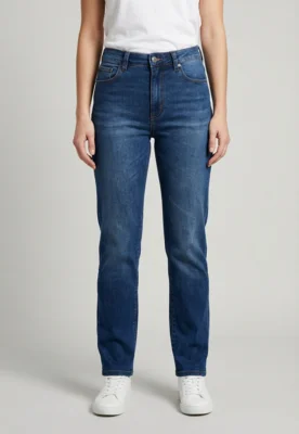 Calça Jeans Feminina Colcci Reta Cintura Alta Azul — foto 6