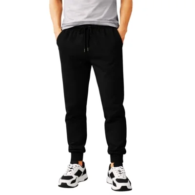 Calça De Moletom Relaxado Masculina Modelo Jogger Com Bolsos Estilo Casual Basico de Extremo Conforto Lisa — foto 4