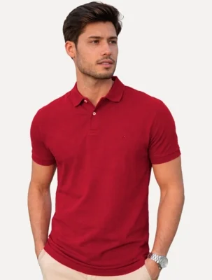 Polo Aramis Masculina Basic Piquet Vermelho — foto 5