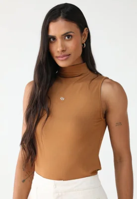 Blusa Colcci Ajustada Logo Caramelo — foto 6