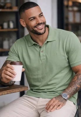 Camisa Polo Masculina Piquet Daze Modas Verde — foto 8