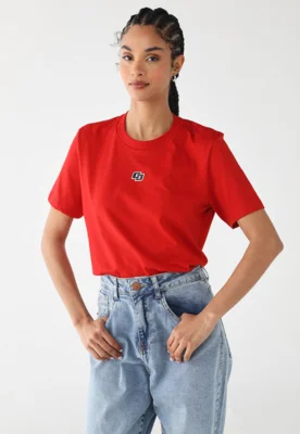 Camiseta Feminina Colcci Logo Vermelha — foto 6