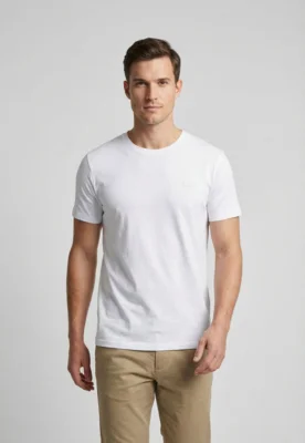 Camiseta Masculina Colcci Bordado Branca — foto 6