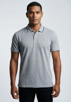 Polo Masculina Aramis Gola Contrastante Cinza — foto 5