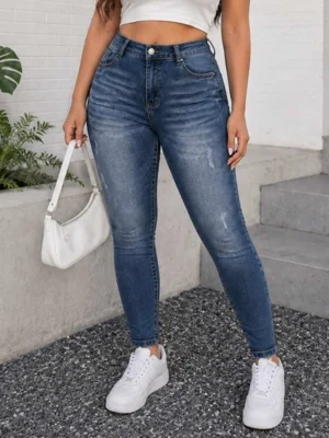Calça Jeans Skinny Feminina Cintura Alta Levanta Bumbum Premium — foto 6