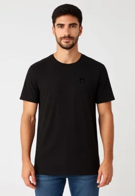 Camiseta Mr.Kitsch Gola Careca Flame Preto — foto 4