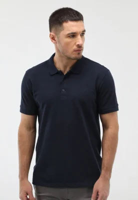 Camisa Polo Dudalina Reta Lisa Azul-Marinho — foto 6