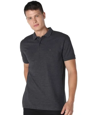 Polo Aramis Masculina Basic Piquet Grafite Mescla — foto 6