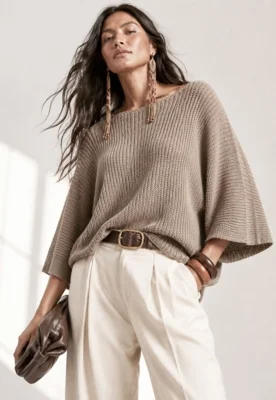 Blusa CabanaFree Tricot Alma Leve Bege Taupe — foto 4