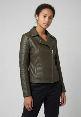 Jaqueta Feminina Facinelli Biker Verde — foto 5
