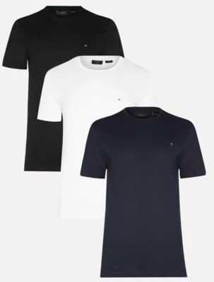 Kit Camisetas Aramis Basic Lisa Preta/Branca/Azul Marinho — foto 8