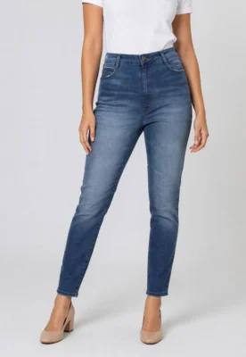 Calça Jeans Feminina Colcci Skinny Lavagem Média Azul — foto 7