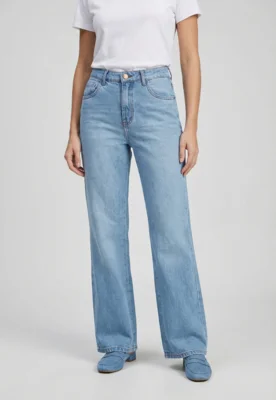 Calça Feminina Lança Perfume Wide Leg Azul — foto 6
