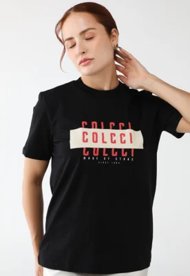 Camiseta Colcci Reta Logo Preta — foto 6