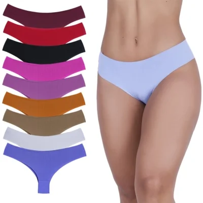 Kit 10 Calcinhas Sem Costura Tanga Corte Laser Não Marca  Preto/Bege — foto 8
