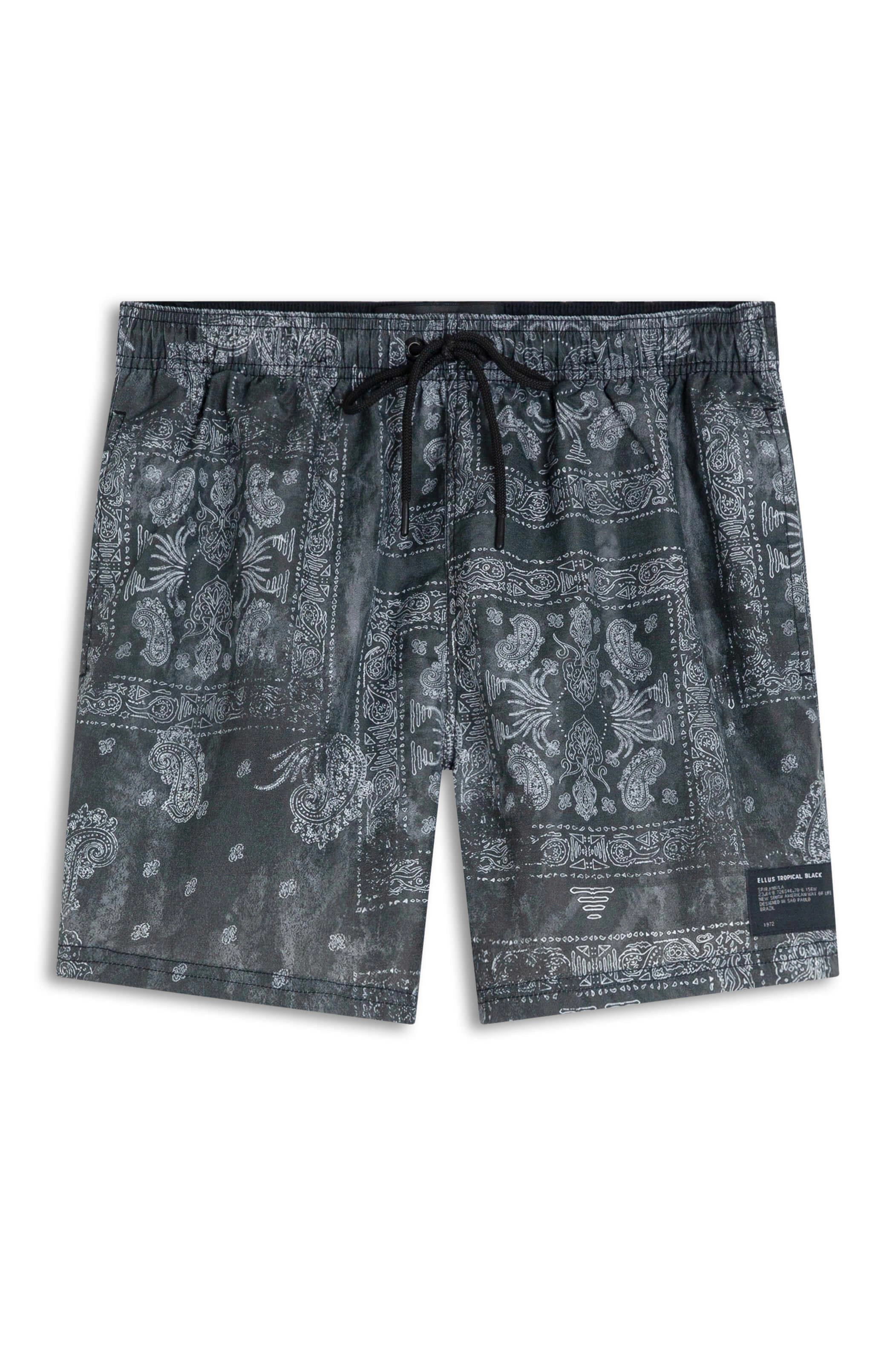 Bermuda Nylon Beach Trucker Bandanna Preto