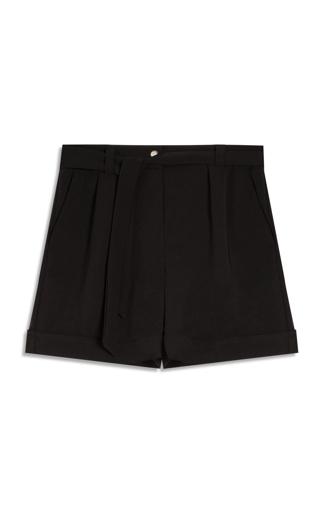 Short Crepe Way Bow Preto