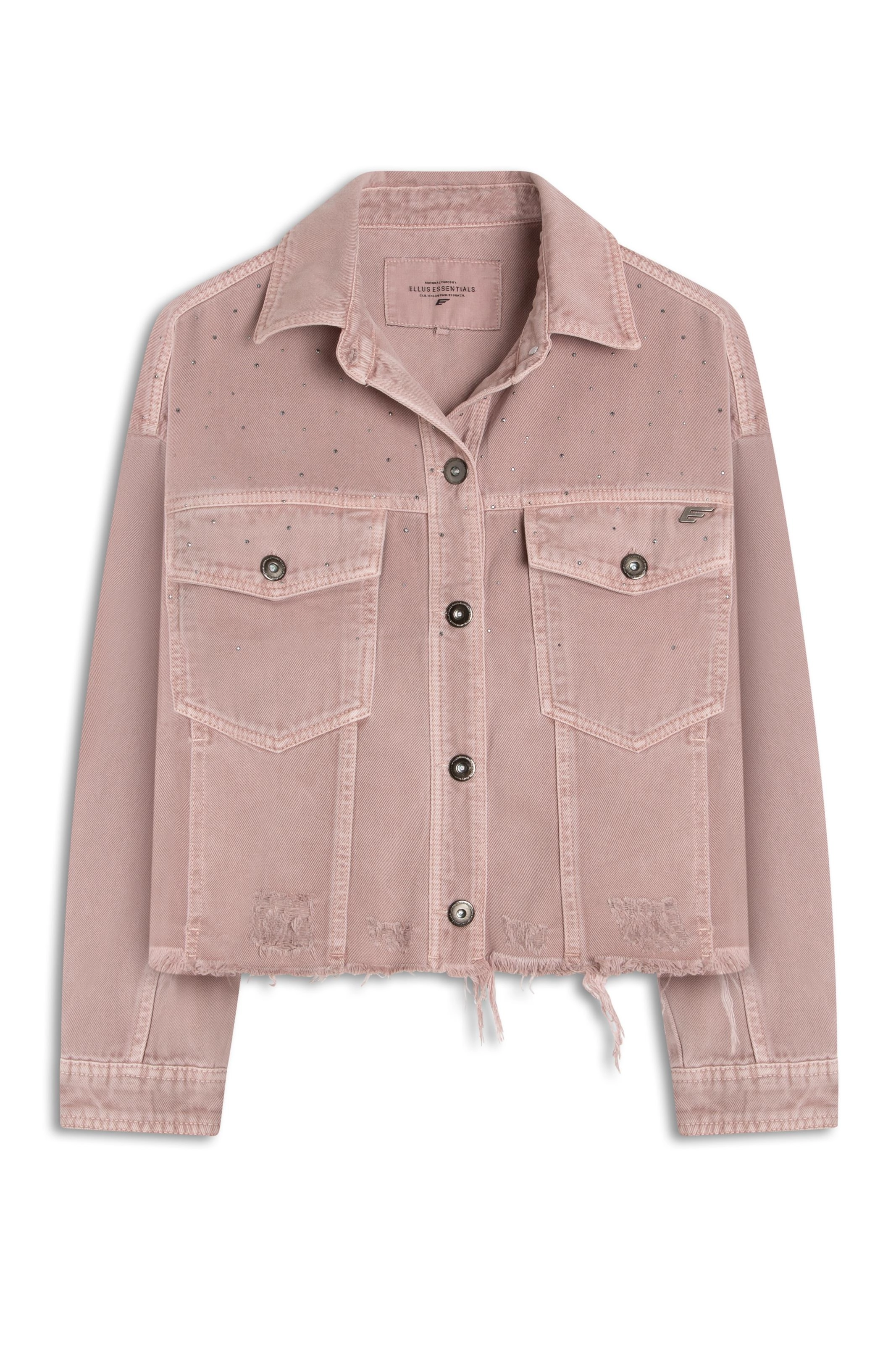 Jaqueta White Denim Oversized Purple Gray