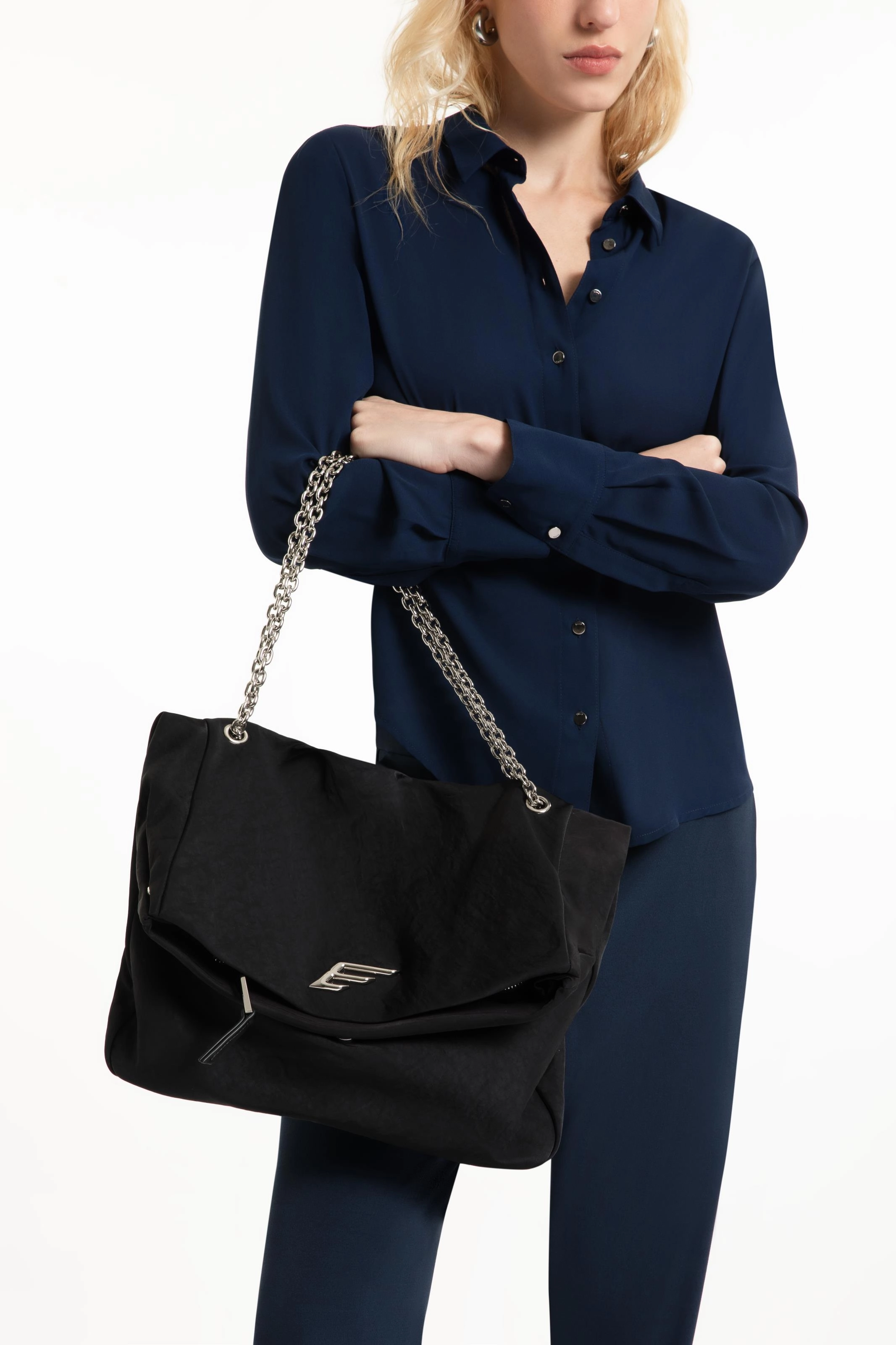 Bolsa Nylon Shoulder Bag Valerie Preto