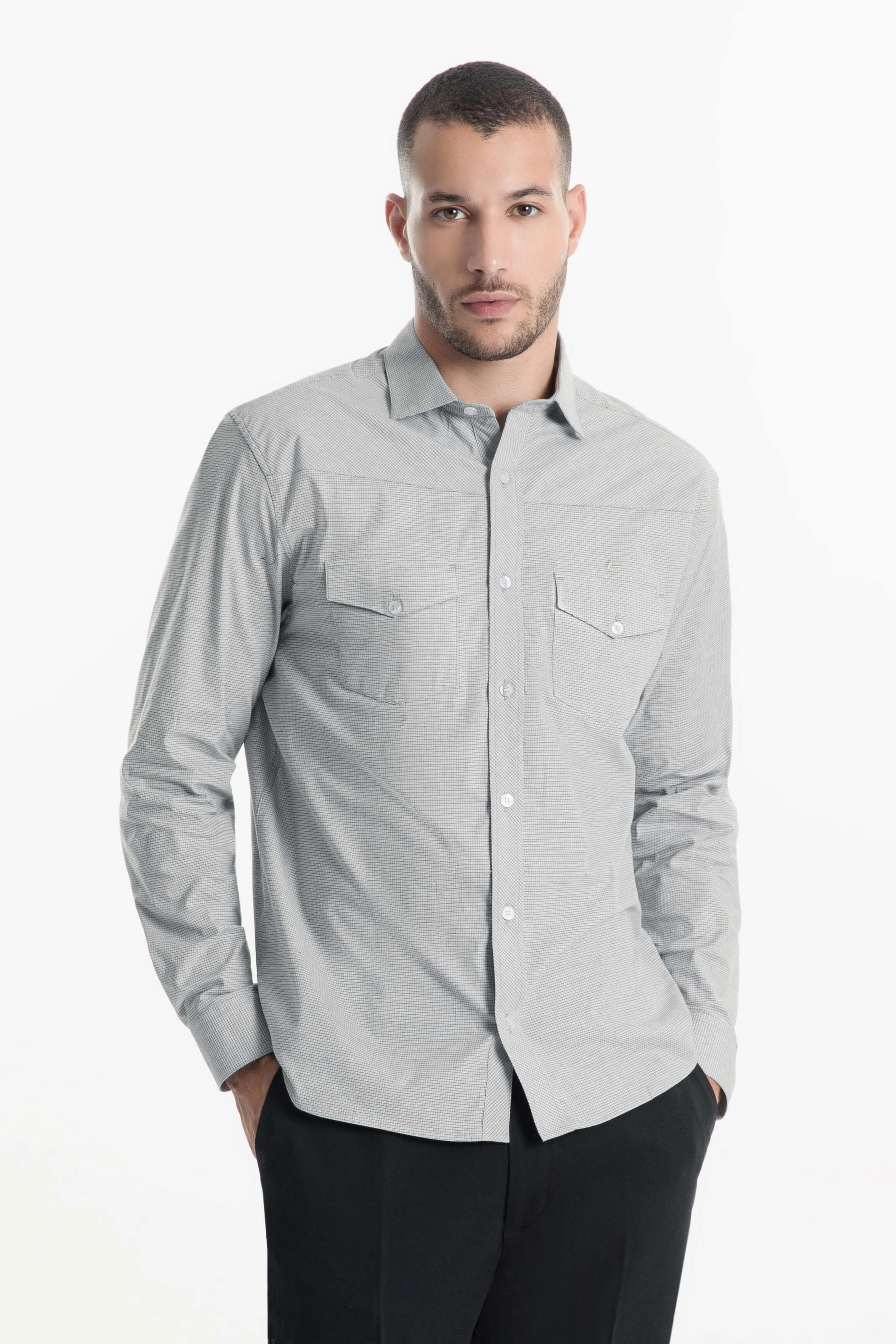 Camisa Tricoline Classic Anatomic Caqui