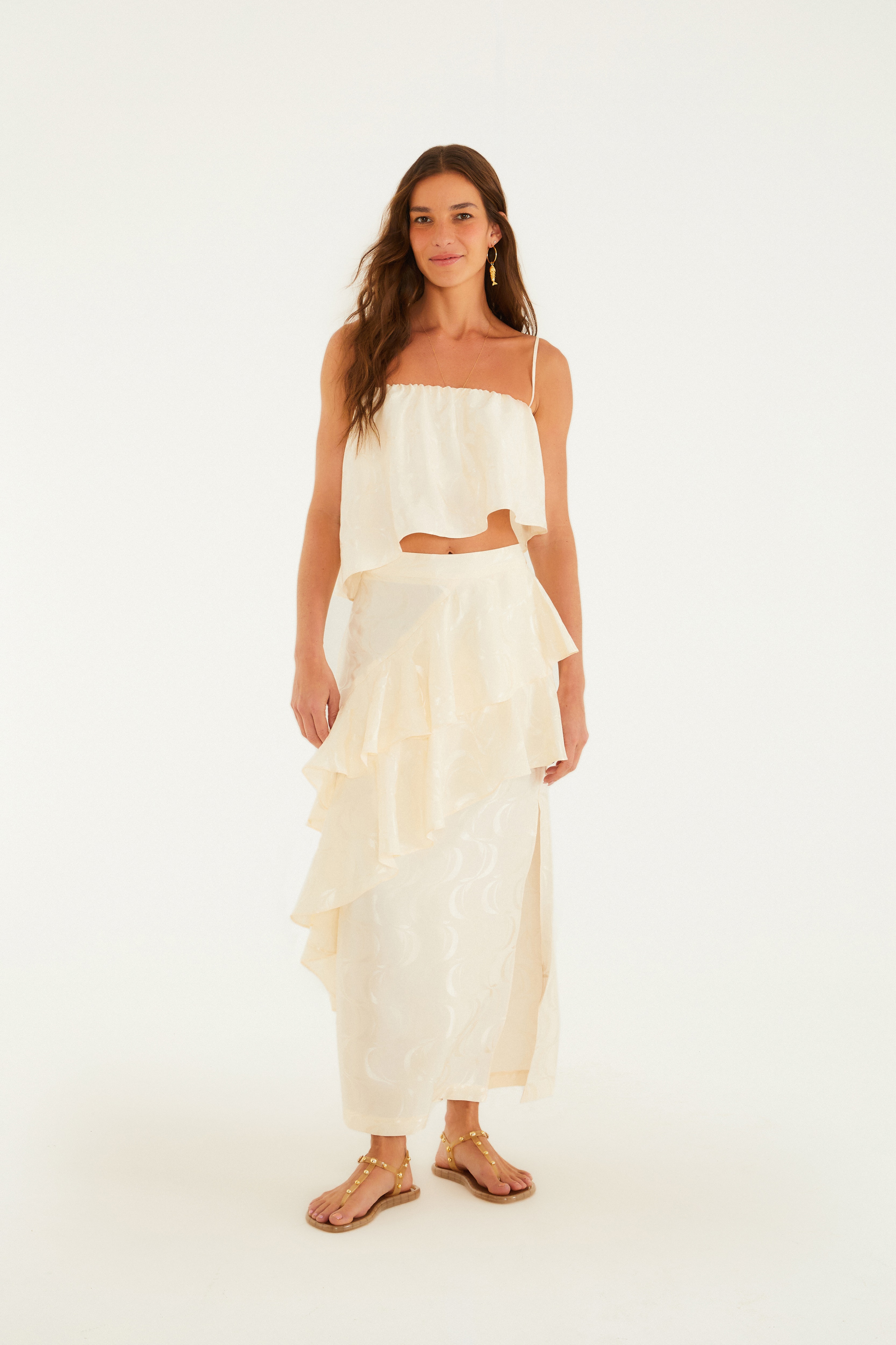 Saia Babado Jacquard — foto 2