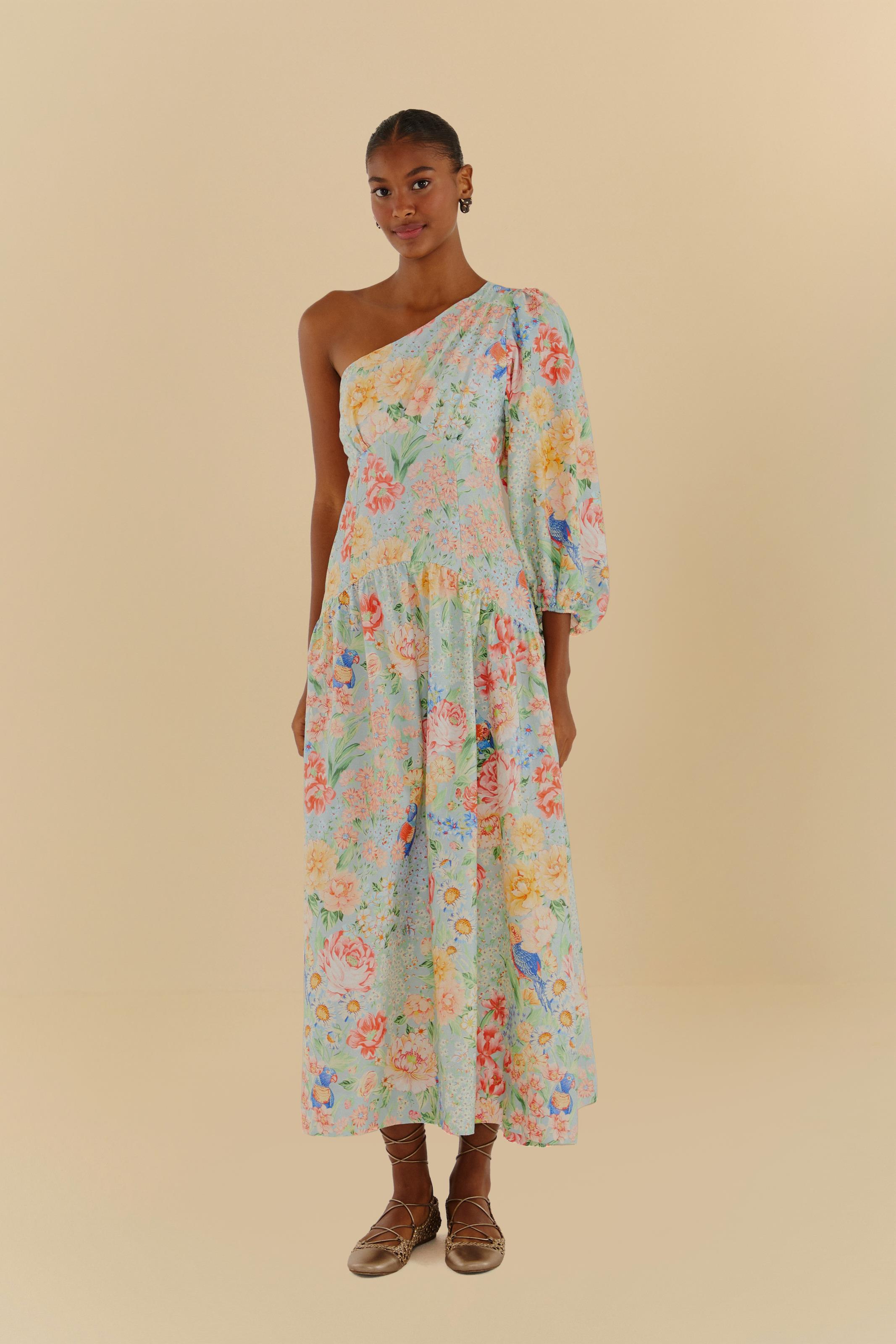 Vestido Estampado Canteiro De Passarinhos — foto 2
