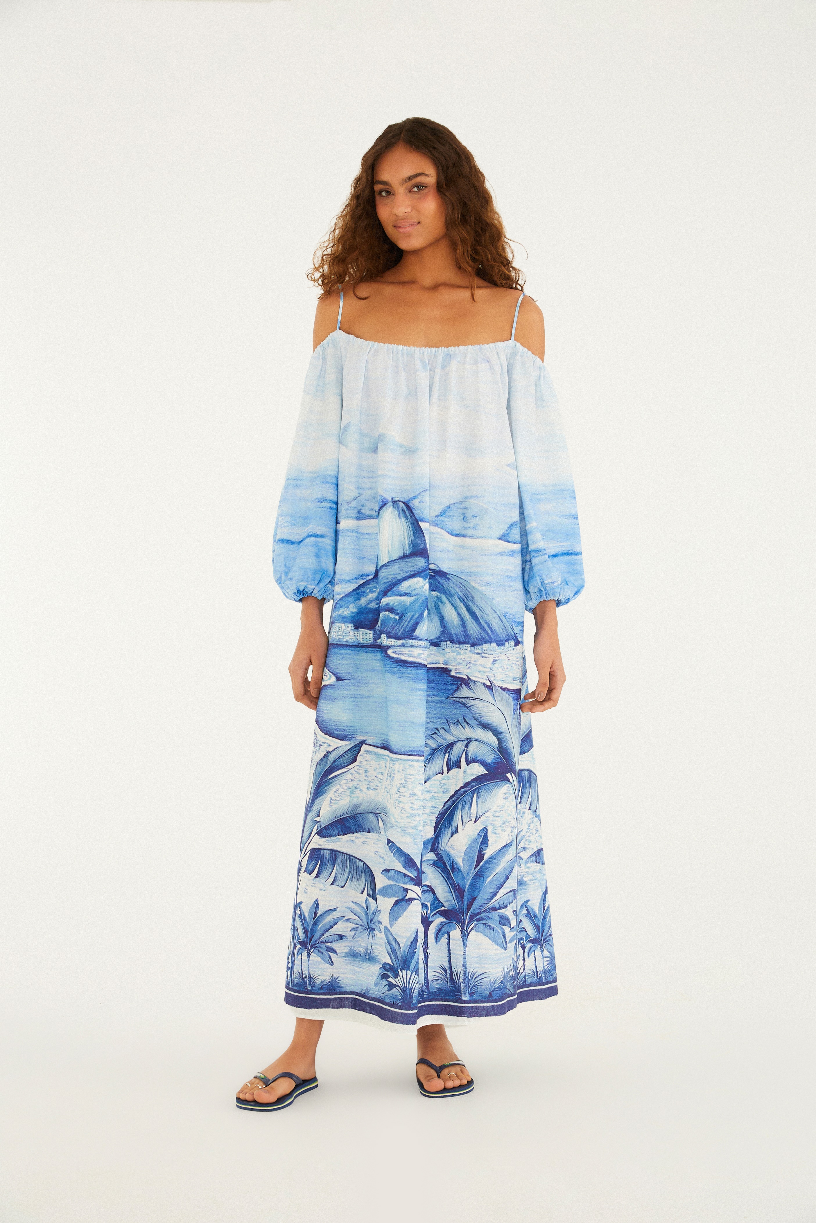 Vestido Longo Estampado Rio Vintage — foto 2