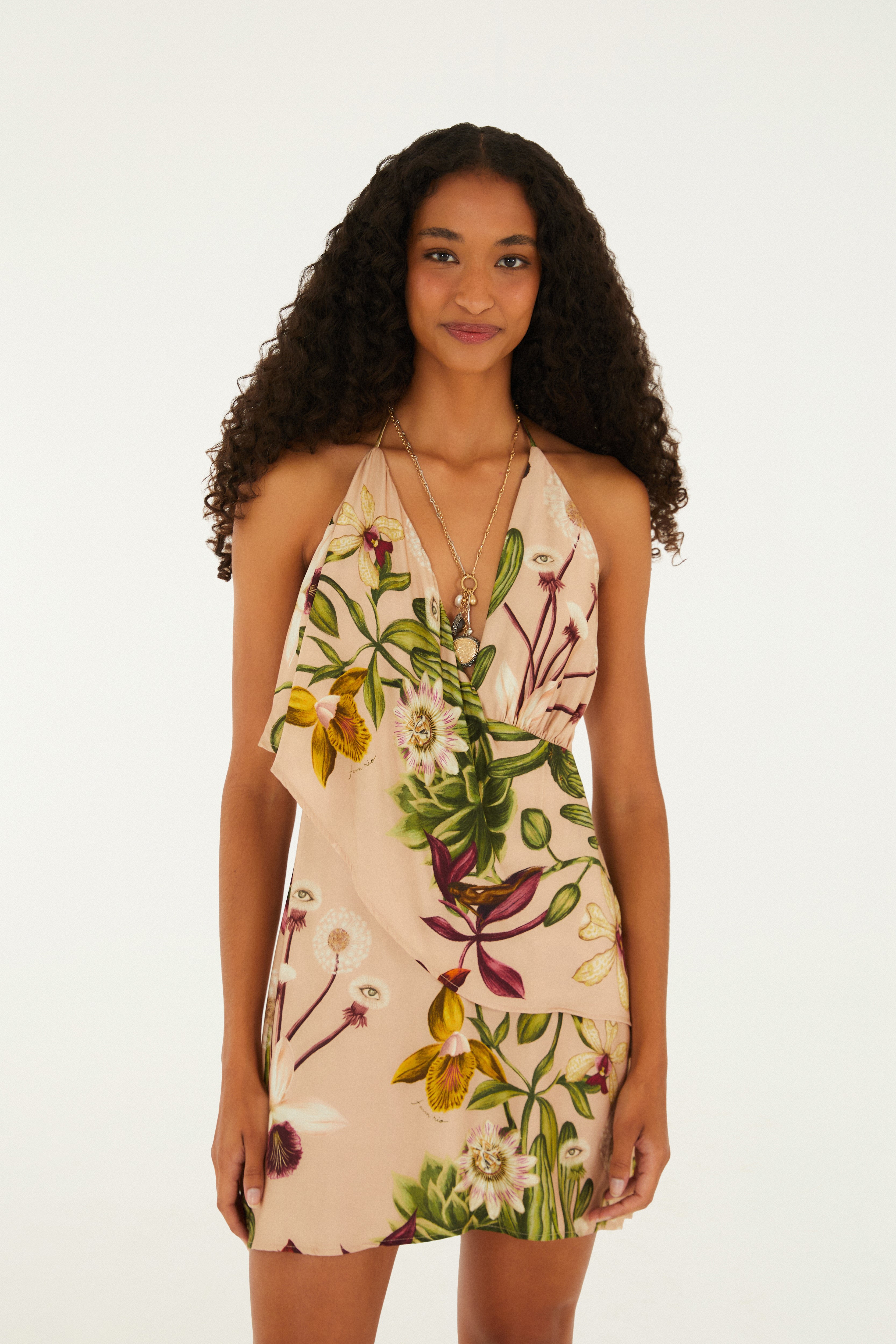 Vestido Curto Estampado Jardim Dos Sonhos — foto 2