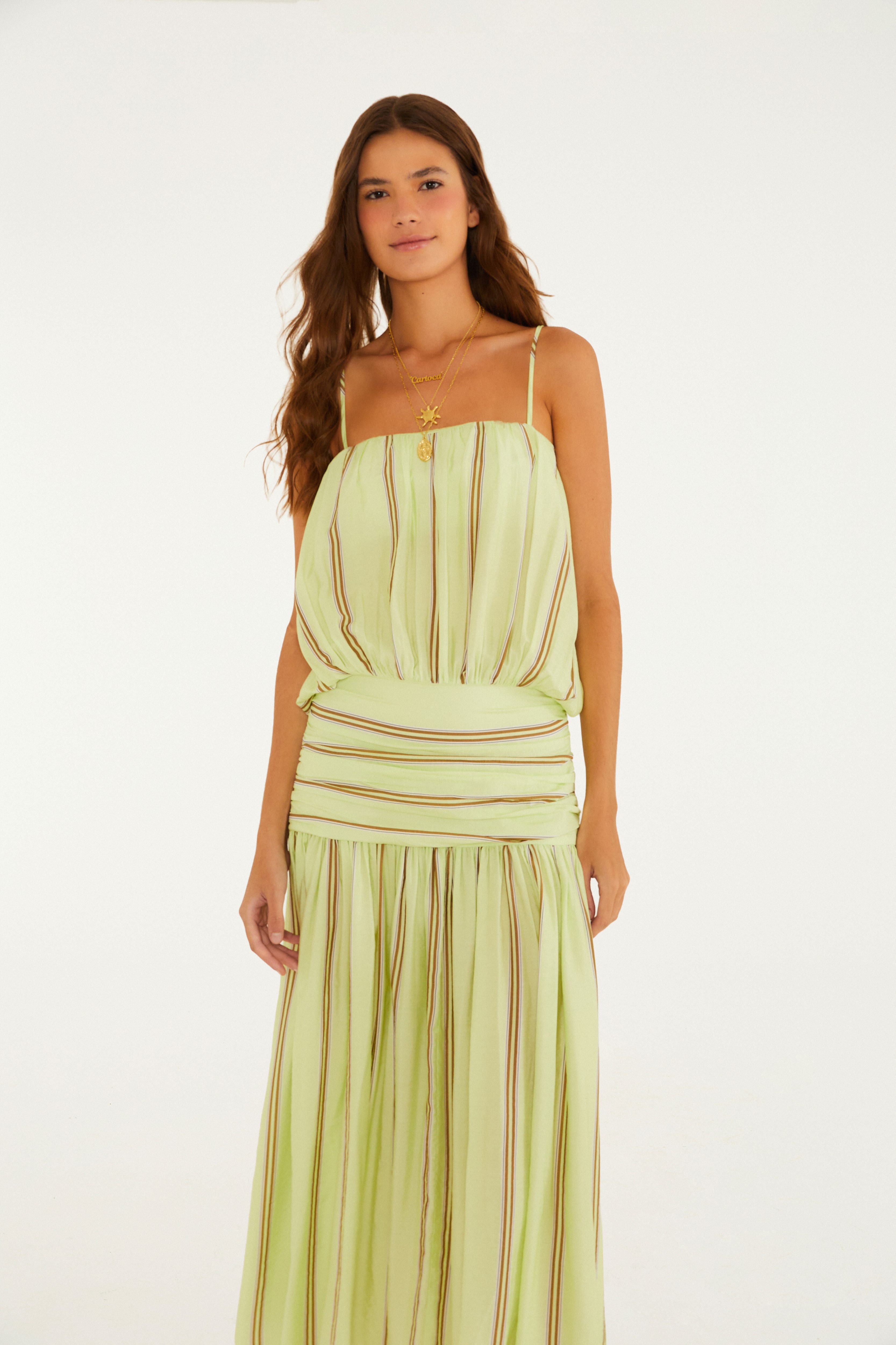 Vestido Listra Amêndoa — foto 2