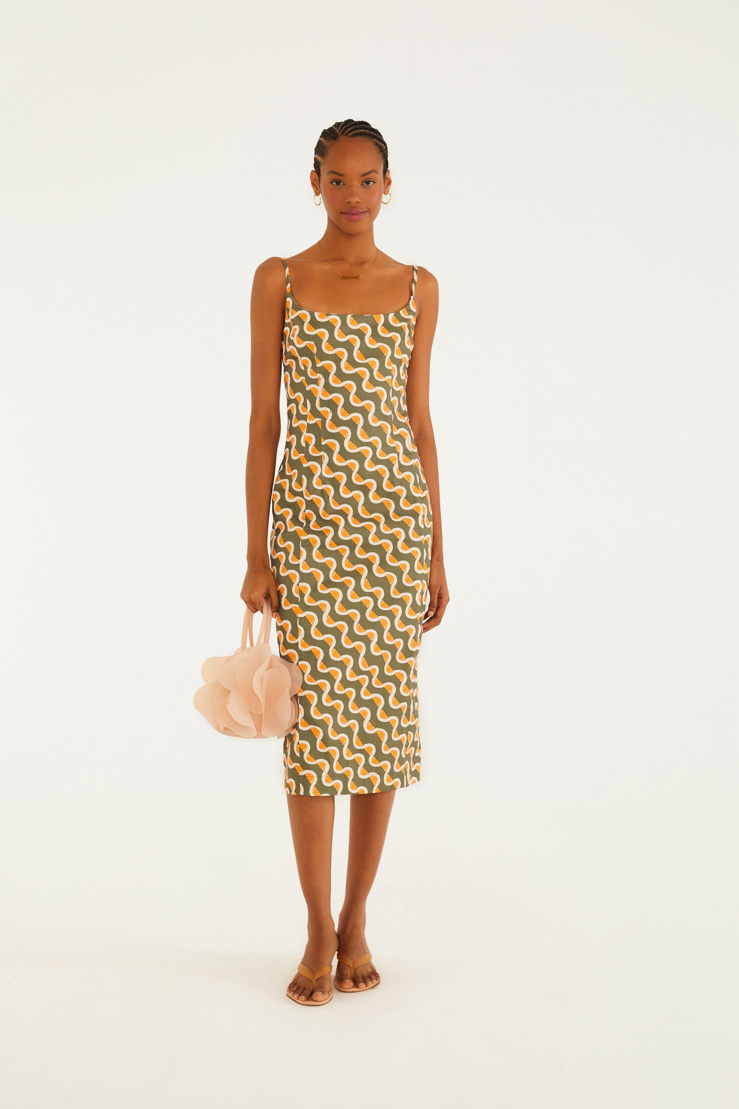 Vestido Longo Estampado Da Gema Verde — foto 2